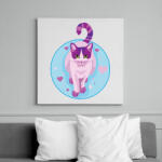 printfashion Cica - Vászonkép - Fehér (15105835)