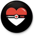 printfashion Téged választalak - Kitűző, hűtőmágnes - Fekete (11728391)