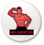 printfashion 100% rántotthús - Kitűző, hűtőmágnes - Fehér (3087881)