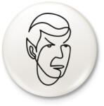 printfashion Spock - Kitűző, hűtőmágnes - Fehér (10786803)