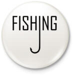 printfashion Fishing - Kitűző, hűtőmágnes - Fehér (13623827)