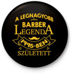 printfashion Barber legenda - Évszámmal - Kitűző, hűtőmágnes - Fekete (9122592)