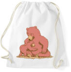 printfashion Medve család - Sportzsák, Tornazsák - Fehér (13011994)