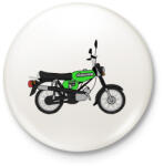 printfashion Simson - Kitűző, hűtőmágnes - Fehér (3090364)