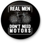 printfashion Real men - Kitűző, hűtőmágnes - Fekete (5418795)