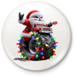 printfashion Monster Truck rocker mikulás - Kitűző, hűtőmágnes - Fehér (15238979)