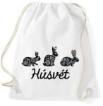 printfashion Húsvét - Mintás nyulak - Sportzsák, Tornazsák - Fehér (6335633)