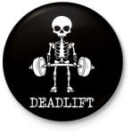 printfashion Deadlift - Kitűző, hűtőmágnes - Fekete (8955176)