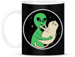 printfashion Alien és macska - Bögre - Fekete (14567842)