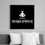 printfashion Ördögi Jóga (fehér) - Vászonkép - Fekete (6650752)