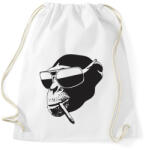 printfashion Vagány majom - Sportzsák, Tornazsák - Fehér (1014829)