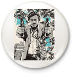 printfashion Pablo Escobar - Kitűző, hűtőmágnes - Fehér (3089931)