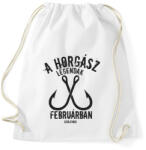printfashion A horgász legendák - Sportzsák, Tornazsák - Fehér (5001604)