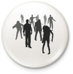 printfashion Zombik - Kitűző, hűtőmágnes - Fehér (3076570)