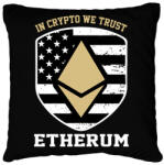 printfashion BITCOIN 4 EVER 92 - Párnahuzat, Díszpárnahuzat - Fekete (6977130)