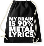 printfashion Metal lyrics - Sportzsák, Tornazsák - Fekete (2582855)