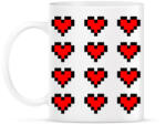 printfashion Pixel szívek - Bögre - Fehér (14570820)