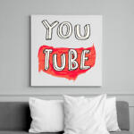 printfashion YouTube - Vászonkép - Fehér (6625091)