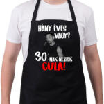 printfashion 30-nak nézlek Cula! - Kötény - Fekete (7020397)
