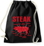 printfashion STEAK - Sportzsák, Tornazsák - Fekete (16651775)
