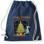 printfashion Chinny Christmas - Sportzsák, Tornazsák - Sötétkék (14525869)