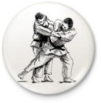 printfashion Judo skicc - Kitűző, hűtőmágnes - Fehér (5008203)