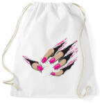 printfashion Beast nails - Sportzsák, Tornazsák - Fehér (444524)