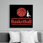 printfashion Basketball - Vászonkép - Fekete (6653230)