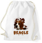 printfashion Beagle - Sportzsák, Tornazsák - Fehér (4896322)