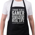 printfashion Gamer life - Kötény - Fekete (4935824)