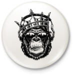 printfashion Gorilla king - Kitűző, hűtőmágnes - Fehér (5075844)