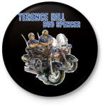 printfashion Bud Spencer és Terence Hill - Kitűző, hűtőmágnes - Fekete (8531957)