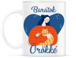 printfashion Baratok orokke - cicas - Bögre - Fehér (6021674)