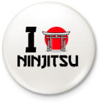 printfashion I love Ninjitsu - Kitűző, hűtőmágnes - Fehér (9449459)