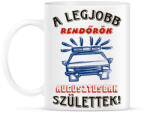 printfashion Rendőr szülinapja augusztus színes - Bögre - Fehér (5719835)