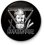 printfashion Barbershop 4 - Kitűző, hűtőmágnes - Fekete (6187161)