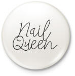 printfashion Nail Queen - Műkörmös design - Kitűző, hűtőmágnes - Fehér (5755304)