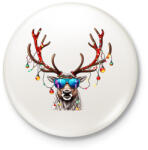 printfashion karácsonyi szarvas - Kitűző, hűtőmágnes - Fehér (15150157)