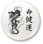 printfashion Sárkány 1 - Kitűző, hűtőmágnes - Fehér (3079220)