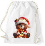 printfashion Cuki karácsonyi maci - Sportzsák, Tornazsák - Fehér (15239789)