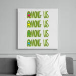 printfashion Among us felirat - Vászonkép - Fehér (6634319)