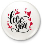 printfashion love you - Kitűző, hűtőmágnes - Fehér (15654381)