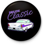 printfashion Classic car - Kitűző, hűtőmágnes - Fekete (4237468)