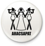 printfashion Aracsapat - Kitűző, hűtőmágnes - Fehér (3089367)