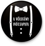 printfashion A vőlegény ivócsapata - Kitűző, hűtőmágnes - Fekete (3098456)
