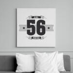 printfashion b-day-56-dark-lightgrey - Vászonkép - Fehér (6622837)