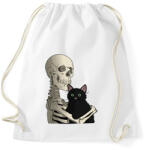 printfashion Cicás leszek amíg élek (fekete cicával) - Sportzsák, Tornazsák - Fehér (14451062)