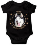 printfashion Husky - Legjobb barát - Baba Body - Fekete (7177463)