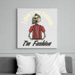 printfashion Hipster 02 - I dont no fashion - Vászonkép - Fehér (6636625)