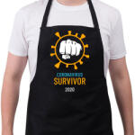 printfashion Covid Survivor - Kötény - Fekete (4936388)